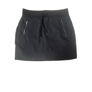 Athleta Black Athletic Skort – Size 4 – Lined, Drawstring Waist, Pockets